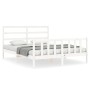 Estructura de cama sin colchón madera maciza de pino 160x200 cm