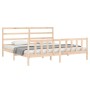 Estructura de cama sin colchón madera maciza de pino 200x200 cm