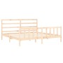 Estructura de cama sin colchón madera maciza de pino 200x200 cm