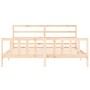 Estructura de cama sin colchón madera maciza de pino 200x200 cm