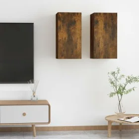 TV-Möbel 2 Einheiten geräuchertes Eichenholz 30,5x30x60 cm von vidaXL, TV-Möbel - Ref: Foro24-815742, Preis: 58,56 €, Rabatt: %