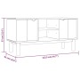 Mueble de TV OTTA madera maciza de pino 113,5x43x57 cm de vidaXL, Muebles TV - Ref: Foro24-348594, Precio: 116,52 €, Descuent...