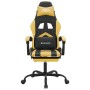 Drehbarer Gaming-Stuhl mit Fußstütze, Kunstleder, Schwarzgold von vidaXL, Gaming-Stühle - Ref: Foro24-349605, Preis: 112,68 €...