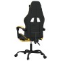Drehbarer Gaming-Stuhl mit Fußstütze, Kunstleder, Schwarzgold von vidaXL, Gaming-Stühle - Ref: Foro24-349605, Preis: 112,68 €...