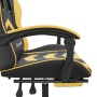 Drehbarer Gaming-Stuhl mit Fußstütze, Kunstleder, Schwarzgold von vidaXL, Gaming-Stühle - Ref: Foro24-349605, Preis: 112,68 €...