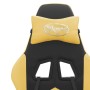 Drehbarer Gaming-Stuhl mit Fußstütze, Kunstleder, Schwarzgold von vidaXL, Gaming-Stühle - Ref: Foro24-349605, Preis: 112,68 €...