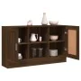 Aparador de madera contrachapada roble marrón 120x30,5x70 cm de vidaXL, Aparadores - Ref: Foro24-815626, Precio: 111,99 €, De...