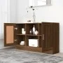 Aparador de madera contrachapada roble marrón 120x30,5x70 cm de vidaXL, Aparadores - Ref: Foro24-815626, Precio: 111,99 €, De...