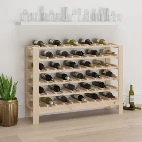 Solid pine wood bottle rack 109.5x30x82 cm by vidaXL, Wine racks - Ref: Foro24-822546, Price: 74,34 €, Discount: %