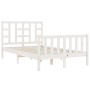 Estructura de cama sin colchón madera de pino blanca 120x200 cm