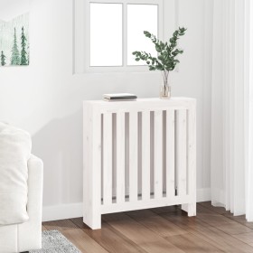 Cubierta de radiador madera maciza de pino blanco 79,5x19x84 cm