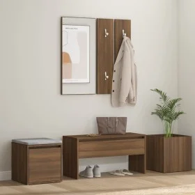 Flurmöbelset aus braunem Eichensperrholz von vidaXL, Kleiderschränke - Ref: Foro24-3120202, Preis: 140,61 €, Rabatt: %