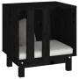 Hundehütte aus massivem schwarzem Kiefernholz, 50 x 40 x 52 cm von vidaXL, Hundehütten - Ref: Foro24-822475, Preis: 60,81 €, ...