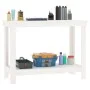 Werkbank aus massivem Weißkiefernholz, 110 x 50 x 80 cm von vidaXL, Arbeitstische - Ref: Foro24-822502, Preis: 103,88 €, Raba...