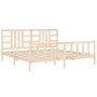 Estructura de cama sin colchón madera maciza de pino 200x200 cm