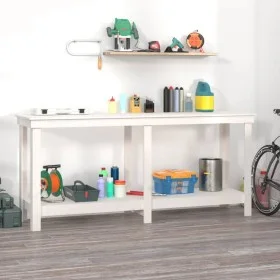 Solid white pine wood workbench 180x50x80 cm by vidaXL, Work tables - Ref: Foro24-822512, Price: 131,89 €, Discount: %