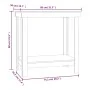 Solid white pine wood workbench 80x50x80 cm by vidaXL, Work tables - Ref: Foro24-822497, Price: 86,49 €, Discount: %