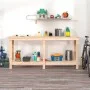 Solid pine wood workbench 180x50x80 cm by vidaXL, Work tables - Ref: Foro24-822511, Price: 124,52 €, Discount: %