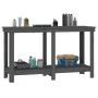 Solid gray pine wood workbench 140x50x80 cm by vidaXL, Work tables - Ref: Foro24-822508, Price: 96,85 €, Discount: %