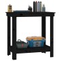Solid black pine wood workbench 80x50x80 cm by vidaXL, Work tables - Ref: Foro24-822500, Price: 64,71 €, Discount: %