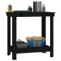 Werkbank aus massivem schwarzem Kiefernholz, 80 x 50 x 80 cm von vidaXL, Arbeitstische - Ref: Foro24-822500, Preis: 75,38 €, ...