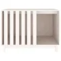 Hundebett aus massivem Kiefernholz weiß 100x70x72 cm von vidaXL, Hundehütten - Ref: Foro24-822492, Preis: 146,39 €, Rabatt: %
