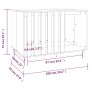 Hundebett aus massivem Kiefernholz weiß 100x70x72 cm von vidaXL, Hundehütten - Ref: Foro24-822492, Preis: 148,39 €, Rabatt: %