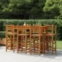 Juego muebles de bar para jardín 9 pzas madera maciza de acacia de vidaXL, Conjuntos de jardín - Ref: Foro24-3116025, Precio:...