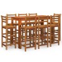 Garden bar furniture set 9 pieces solid acacia wood by vidaXL, Garden sets - Ref: Foro24-3116025, Price: 746,69 €, Discount: %