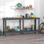 Werkbank aus massivem, grauem Kiefernholz, 180 x 50 x 80 cm von vidaXL, Arbeitstische - Ref: Foro24-822513, Preis: 125,77 €, ...