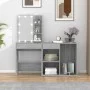 Dressing table with LED and Sonoma gray plywood cabinet by vidaXL, Bedroom Dressers - Ref: Foro24-3120186, Price: 149,52 €, D...