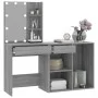 Dressing table with LED and Sonoma gray plywood cabinet by vidaXL, Bedroom Dressers - Ref: Foro24-3120186, Price: 149,52 €, D...