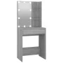 Dressing table with LED and Sonoma gray plywood cabinet by vidaXL, Bedroom Dressers - Ref: Foro24-3120186, Price: 149,52 €, D...