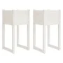 Jardinera 2 unidades madera maciza de pino blanco 40x40x81 cm de vidaXL, Maceteros y jardineras - Ref: Foro24-822125, Precio:...