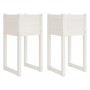 Planter 2 units solid white pine wood 40x40x81 cm by vidaXL, Pots and planters - Ref: Foro24-822125, Price: 75,19 €, Discount: %
