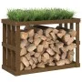 Outdoor firewood holder honey brown pine wood 108x52x74 cm by vidaXL, Firewood bags and holders - Ref: Foro24-822634, Price: ...