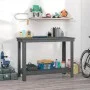 Werkbank aus massivem Kiefernholz grau 110x50x80 cm von vidaXL, Arbeitstische - Ref: Foro24-822503, Preis: 90,22 €, Rabatt: %