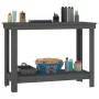 Werkbank aus massivem Kiefernholz grau 110x50x80 cm von vidaXL, Arbeitstische - Ref: Foro24-822503, Preis: 90,22 €, Rabatt: %