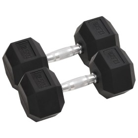 Dumbbells 2 units cast iron 25 kg by vidaXL, free weight - Ref: Foro24-93605, Price: 113,98 €, Discount: %