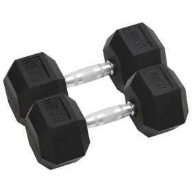Dumbbells 2 units cast iron 25 kg by vidaXL, free weight - Ref: Foro24-93605, Price: 111,70 €, Discount: %