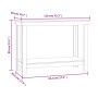 Solid gray pine wood workbench 110x50x80 cm by vidaXL, Work tables - Ref: Foro24-822503, Price: 77,42 €, Discount: %