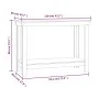 Werkbank aus massivem Kiefernholz grau 110x50x80 cm von vidaXL, Arbeitstische - Ref: Foro24-822503, Preis: 90,22 €, Rabatt: %