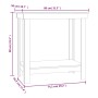 Solid gray pine wood workbench 80x50x80 cm by vidaXL, Work tables - Ref: Foro24-822498, Price: 64,55 €, Discount: %