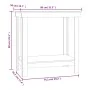 Solid gray pine wood workbench 80x50x80 cm by vidaXL, Work tables - Ref: Foro24-822498, Price: 74,90 €, Discount: %