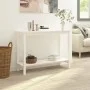 Solid white pine wood console table 110x40x80 cm by vidaXL, Side tables - Ref: Foro24-822283, Price: 98,64 €, Discount: %