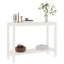 Solid white pine wood console table 110x40x80 cm by vidaXL, Side tables - Ref: Foro24-822283, Price: 98,64 €, Discount: %