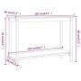 Konsolentisch aus massivem weißem Kiefernholz, 110 x 40 x 80 cm von vidaXL, Seitentische - Ref: Foro24-822283, Preis: 99,72 €...