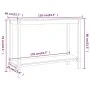 Solid white pine wood console table 110x40x80 cm by vidaXL, Side tables - Ref: Foro24-822283, Price: 98,64 €, Discount: %