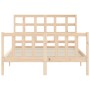 Estructura de cama sin colchón madera de pino blanca 140x200 cm