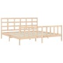 Estructura de cama sin colchón madera maciza de pino 200x200 cm